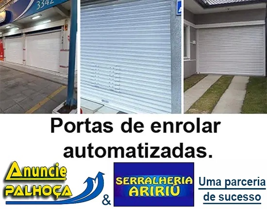 Imagem principal da fachada da empresa Portas de enrolar automatizadas Serralheria Aririú