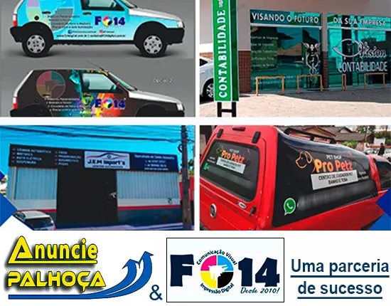 Imagem principal da fachada da empresa F14 Comunicação Visual